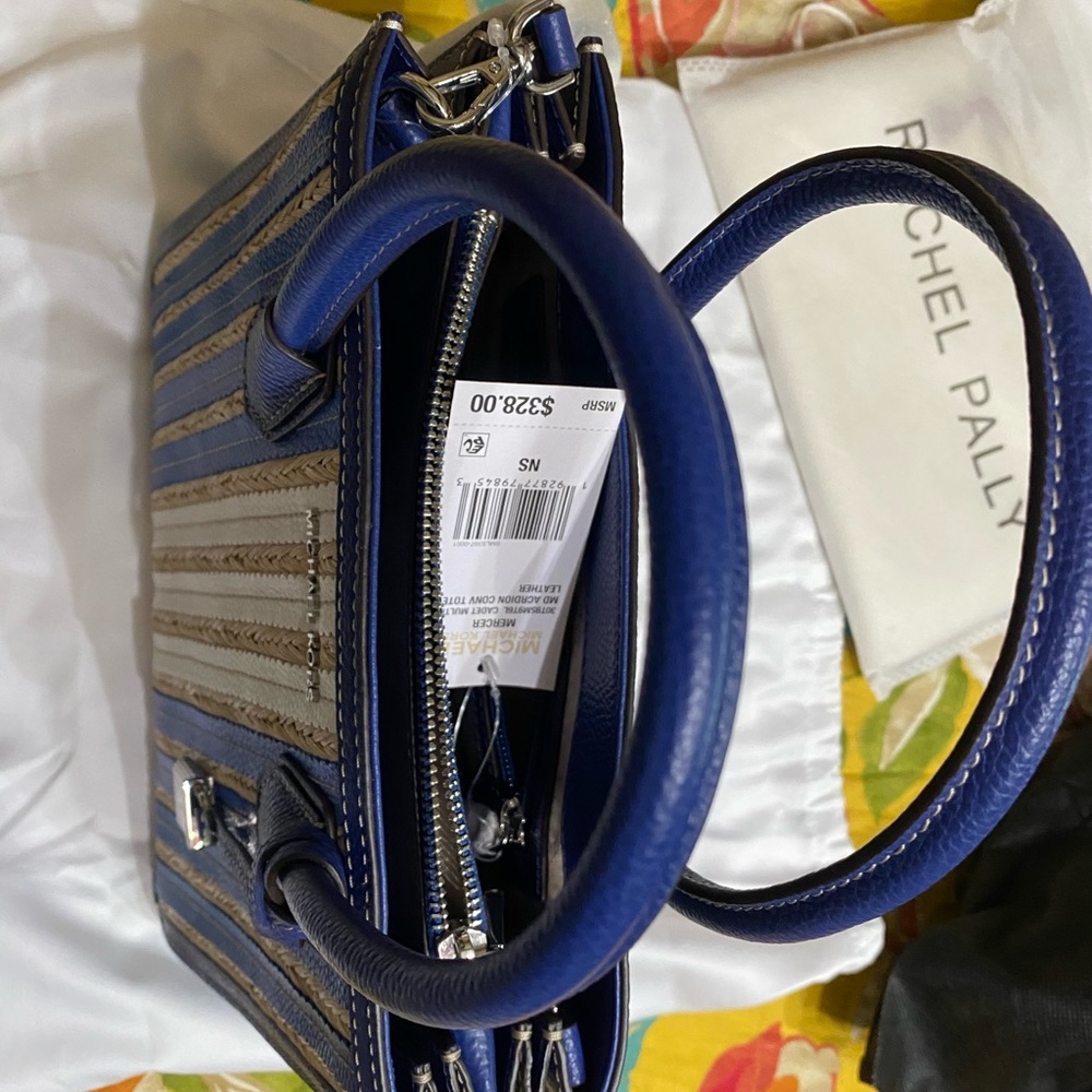 Michael Kors New with tags Leather and Straw Tote - Picture 6 of 8